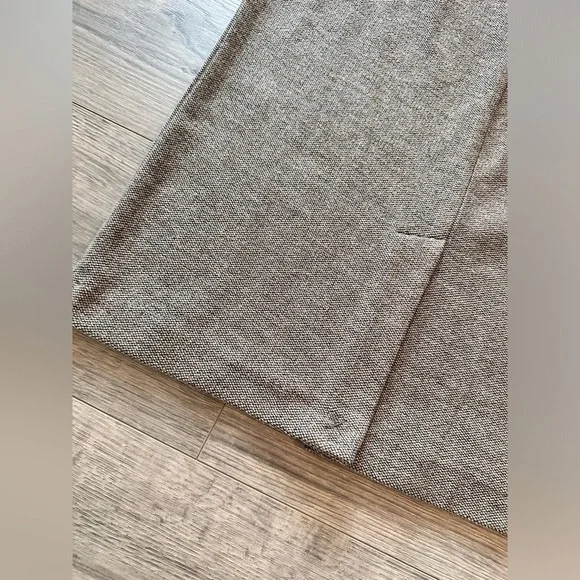 NWT XS j. Jill camel light grey tweed pencil suit skirt office casual work - Picture 4 of 6